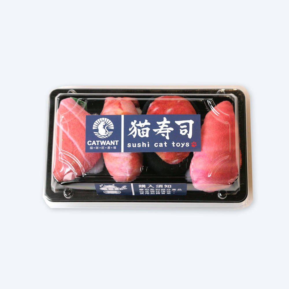 Sushi Cat Toys Filled with Catnip / Silvervine(4pcs)|貓薄荷/木天蓼填充 貓壽司(4入)