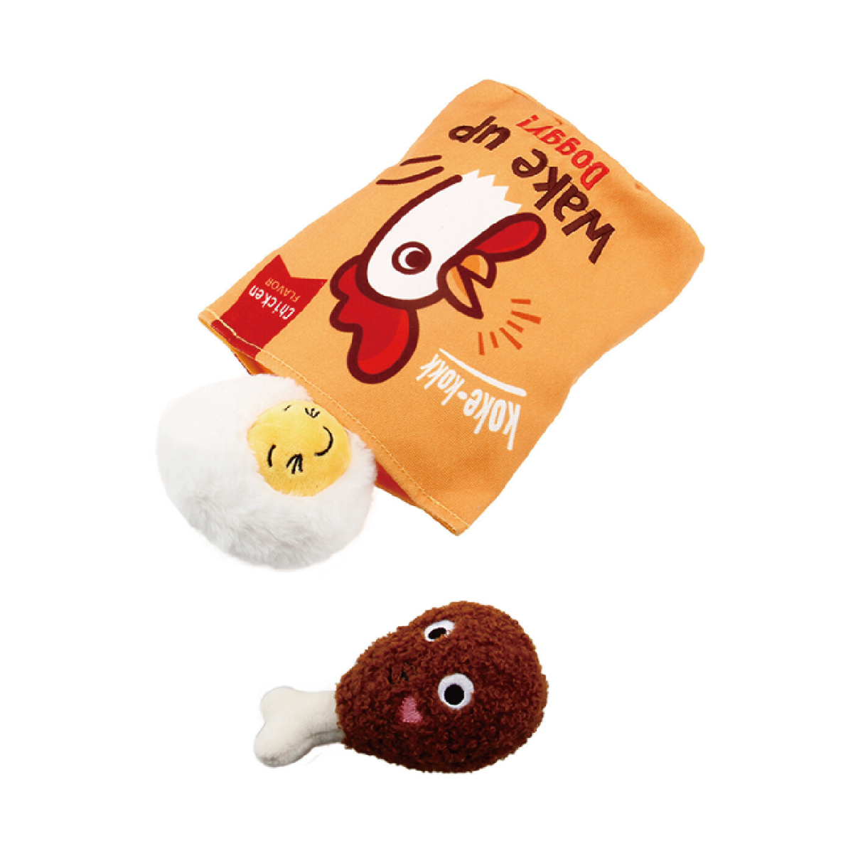 Foody Friendz|Cheeky Chicken Set Dog Toy