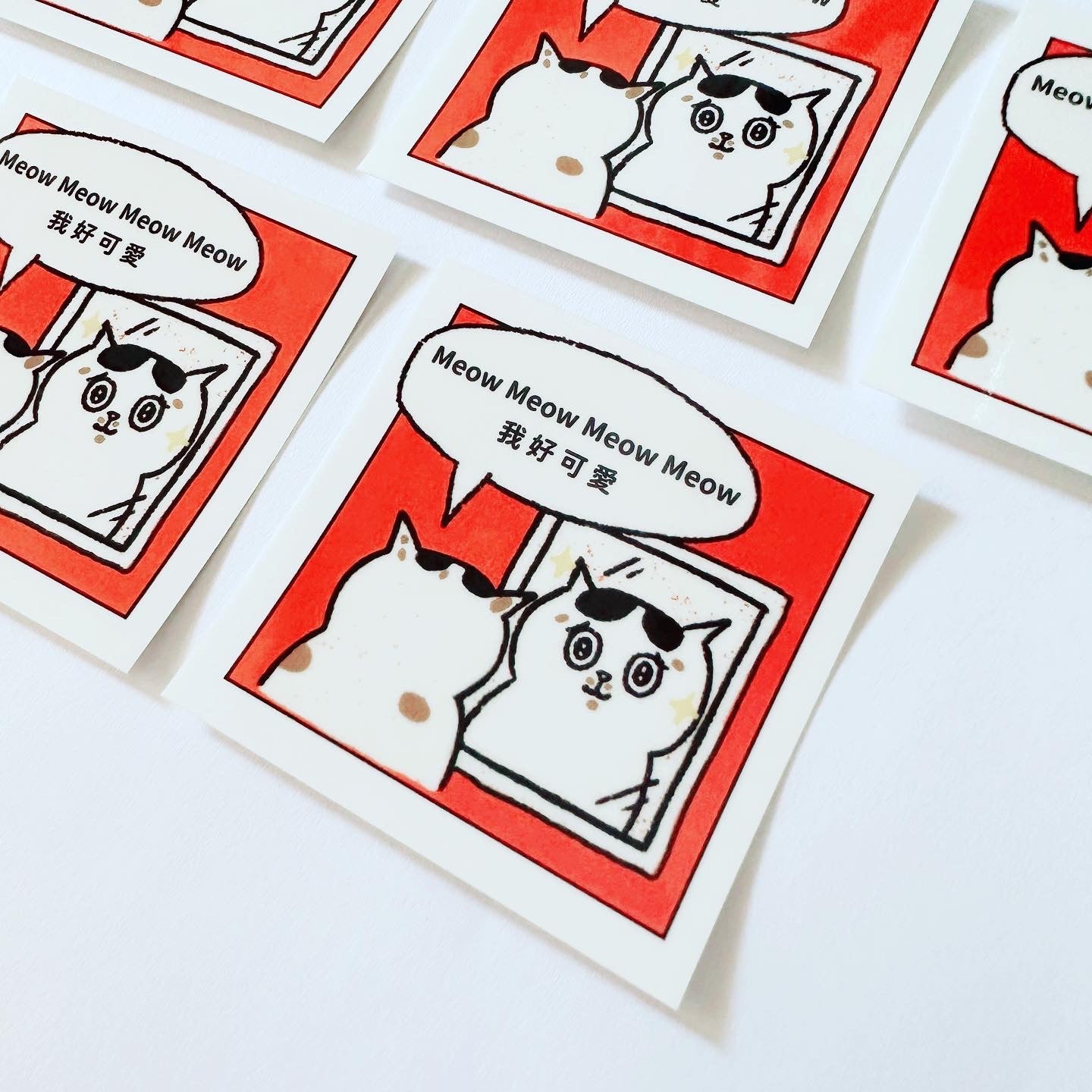 I'm Cute Transparent Sticker (Set of 5) | 我好可愛透明貼紙(5入)