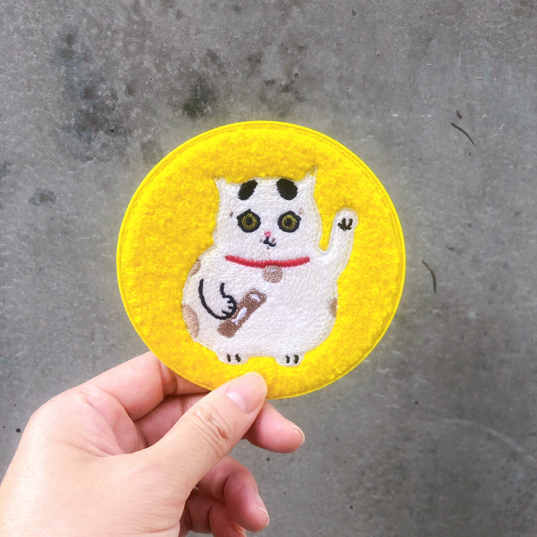 Lucky Cat Coaster (Set of 2) | 招財貓黃黃杯墊(2入)