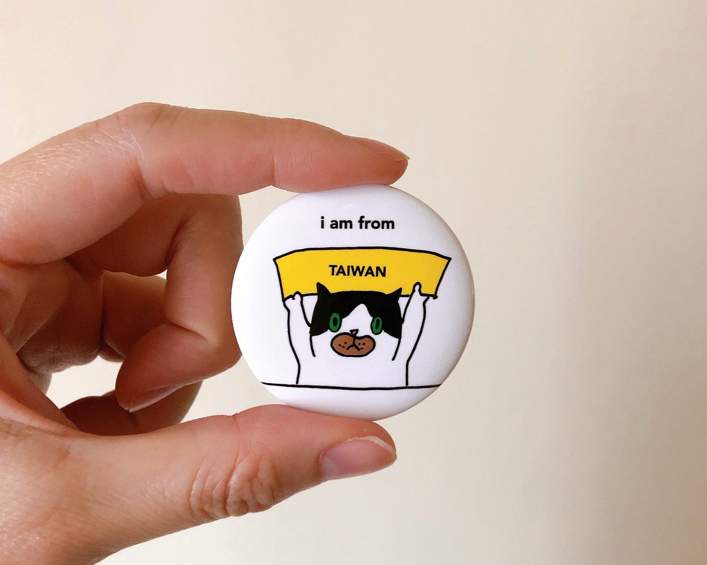 I'm from Taiwan Pin (Bad Kitty / Mask Cat / MeiChu Cat) | 台灣貓出征(壞貓咪 / 肉鬆貓 / 王美珠)
