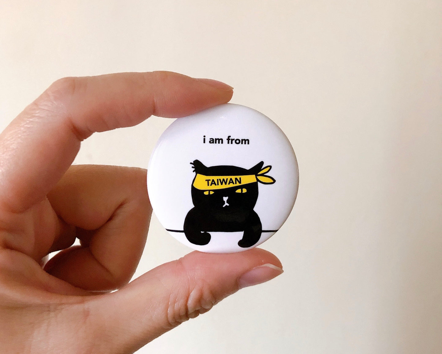I'm from Taiwan Pin (Bad Kitty / Mask Cat / MeiChu Cat) | 台灣貓出征(壞貓咪 / 肉鬆貓 / 王美珠)