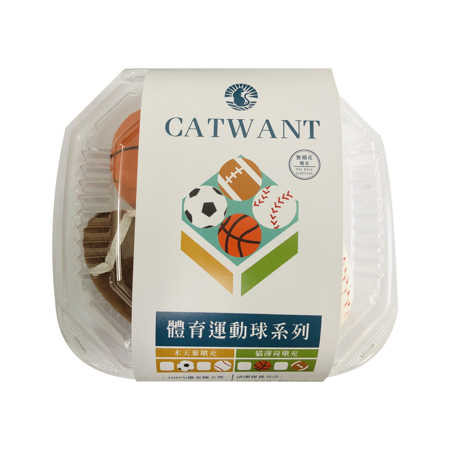 Sport Balls Catnip / Silvervine Filled Cat Toys｜貓薄荷／木天蓼填充 運動球（2入 / 4入）