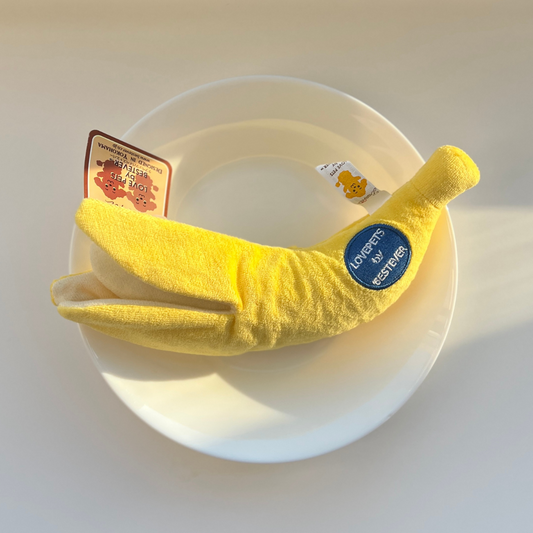 BESTEVER｜Banana Plush Dog Toy
