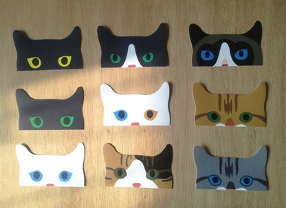 Peeping Cat Stickers (9pcs) | 貓出沒注意! 貼紙 全系列組合包 (9張)