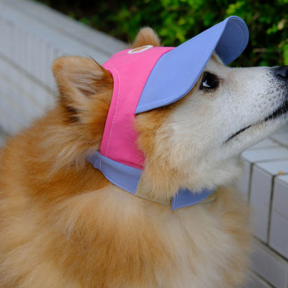 Colorblock Dog & Cat Cap｜Pink/Sky Blue