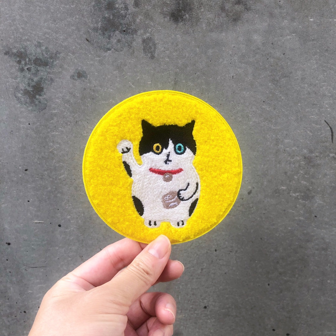 Lucky Cat Coaster (Set of 2)  | 招財貓黃黃杯墊（2入）