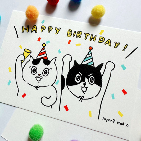 Happy Birthday Postcard | 黑皮生日卡 明信片