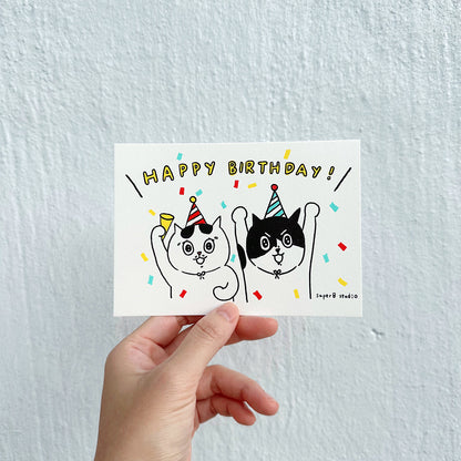 Happy Birthday Postcard | 黑皮生日卡 明信片