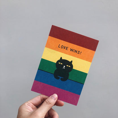 Love Wins Postcard | 壞貓咪愛贏了 明信片