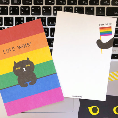 Love Wins Postcard | 壞貓咪愛贏了 明信片