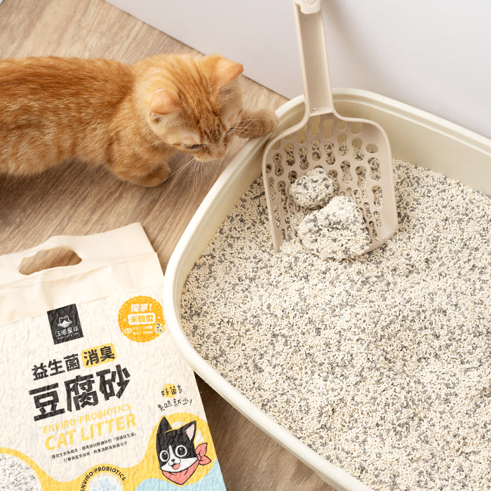 Enviro-Probiotics Clumping Tofu Cat Litter - Short (6-lb bag)｜益生菌消臭豆腐砂 原味(米粒型) 6-lb bag